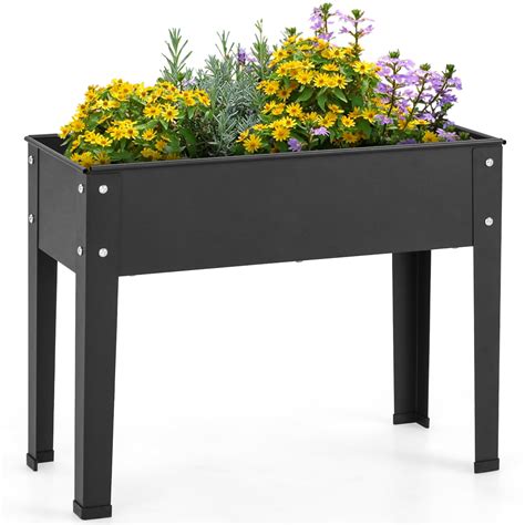 planter box metal vintage|metal elevated planter box.